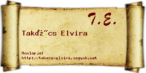 Takács Elvira névjegykártya